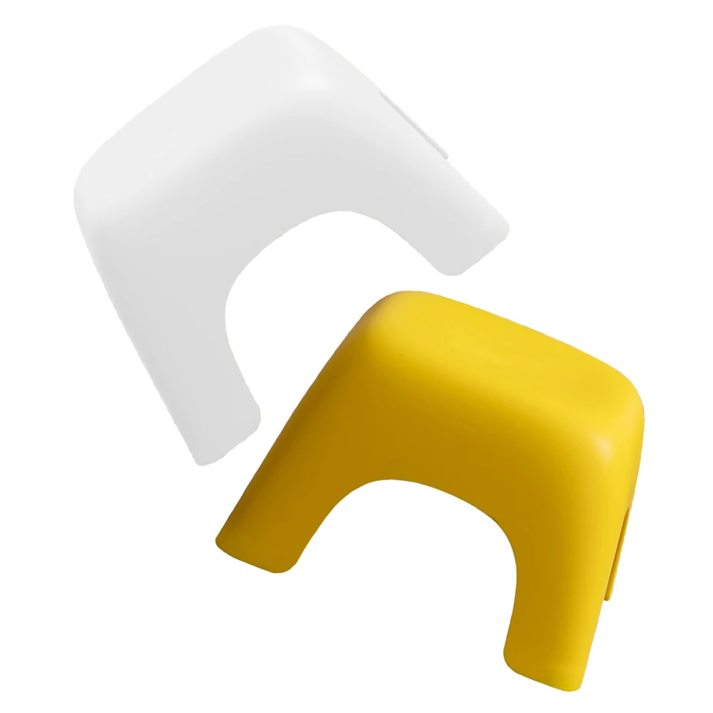 

2Pcs Small Stool for Bathroom Shower Step Footrest Non-Slip Plastic Stool for Shoe Changing Potty Support Compact Design