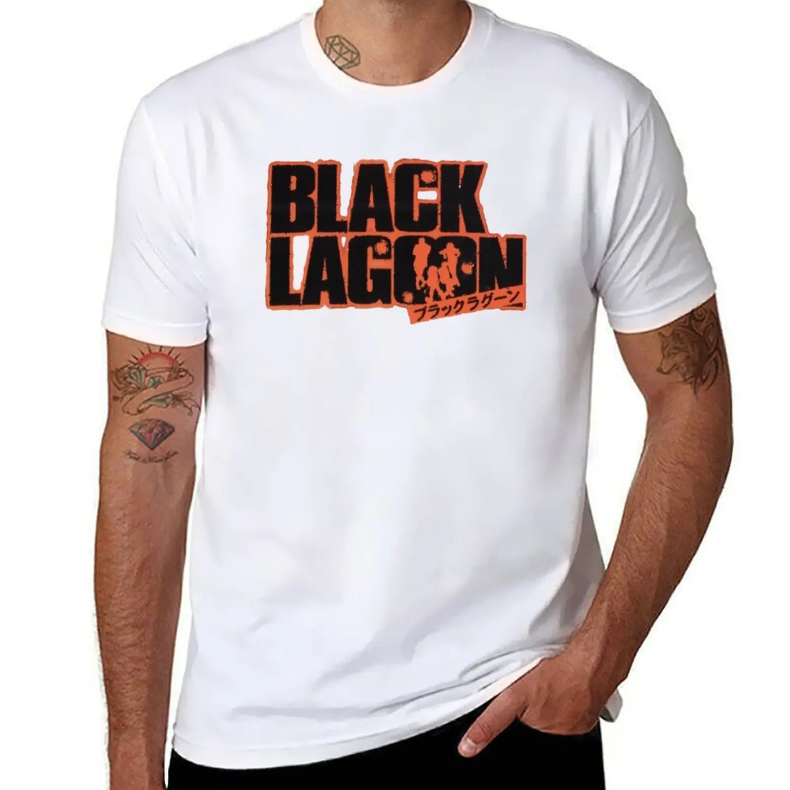

BLACK LAGOON T-Shirt cotton t shirt man black cotton t-shirt plain for man package T-Shirt