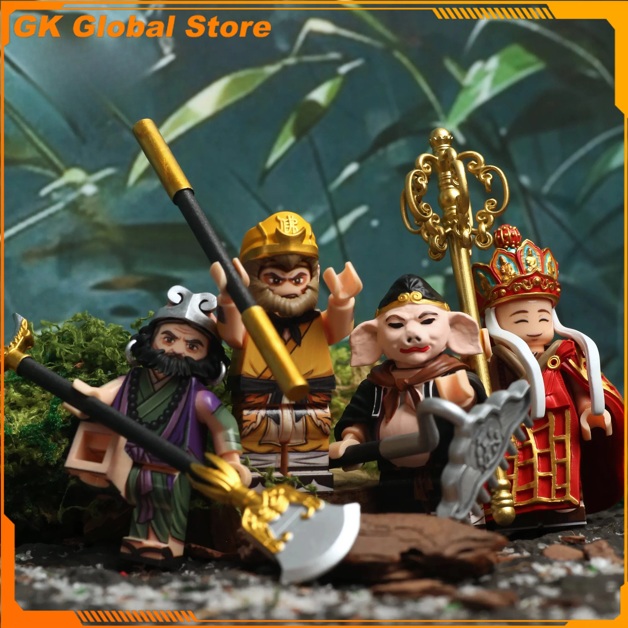 The Journey To The West Tang Priest The Monkey King Monk Pig Peripheral Assembling Building Blocks Desktop Decorative Gift Toys