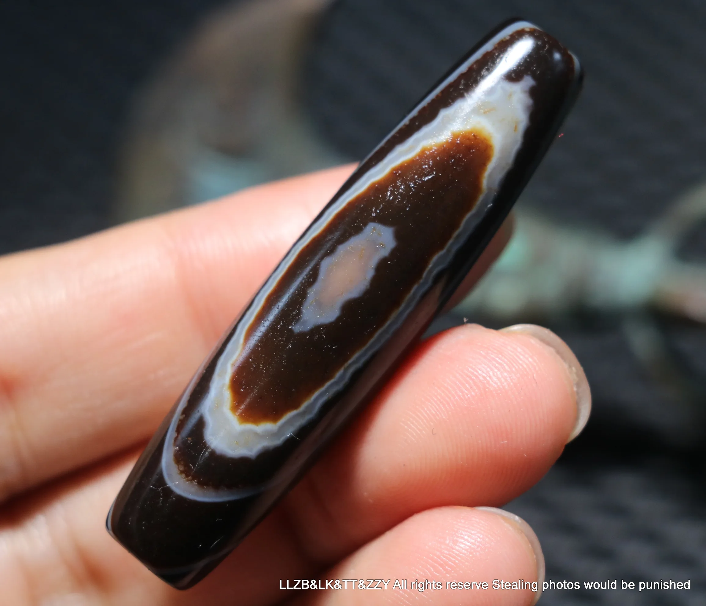 Royal Energy Magic Tibetan old Agate Big Fortune Silkworm Lines Bead Amulet For Making Jewelry Timestown