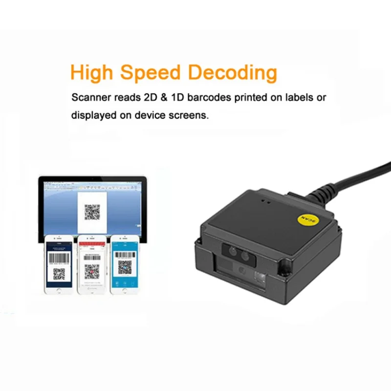 Universal Embedded Barcode Scanner 1d laser BarCode Reader Fixed Mounted 2d Code Engine Module