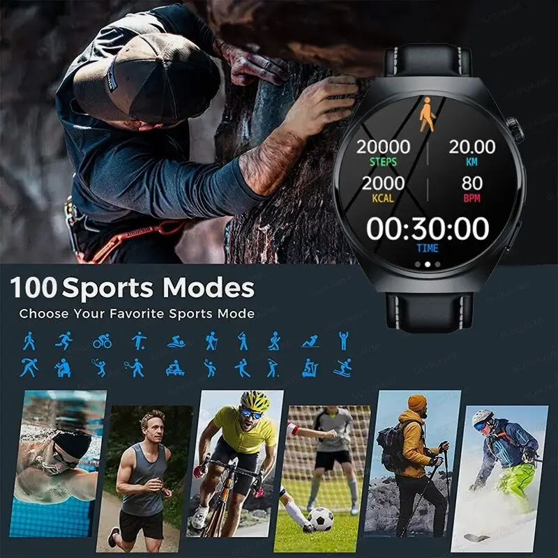 2024New For HUAWEI Smart Watch With Earbuds TWS Bluetooth 2 in 1 Earphone Heart Rate Blood Pressure Monitoring Sports Smartwatch