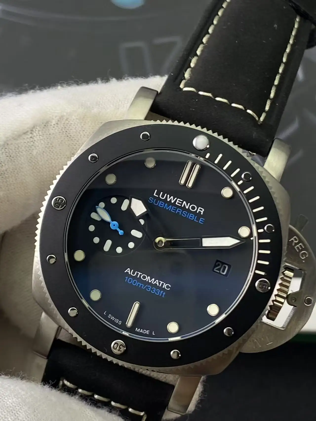 Reloj de buceo mecánico automático para hombre, luz nocturna, deportivo, informal, movimiento de gaviota, de acero inoxidable, resistente al agua, PAM st