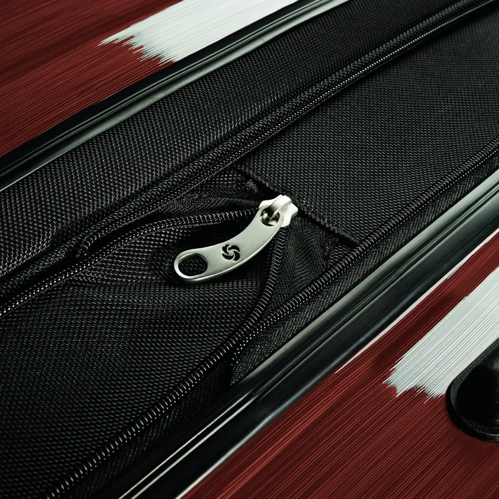 Medium Burgundy Expandable Spinner Luggage with Hardside, 24-Inch, Ideal for Travel and Checked Luggage