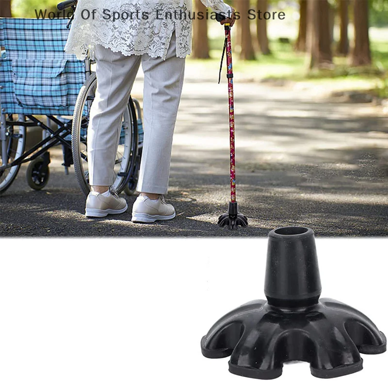 

19MM Cane Tips 6 Pillar Design Nonslip Rubber Crutch End Mat With For Walking Stick Shooting Stick Crutch Tips Accessories