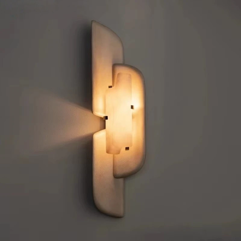 Nordic Designer Marble Wall Lamp Nordic Light Luxury Living Room Bedroom Lamp Creative Wall Light