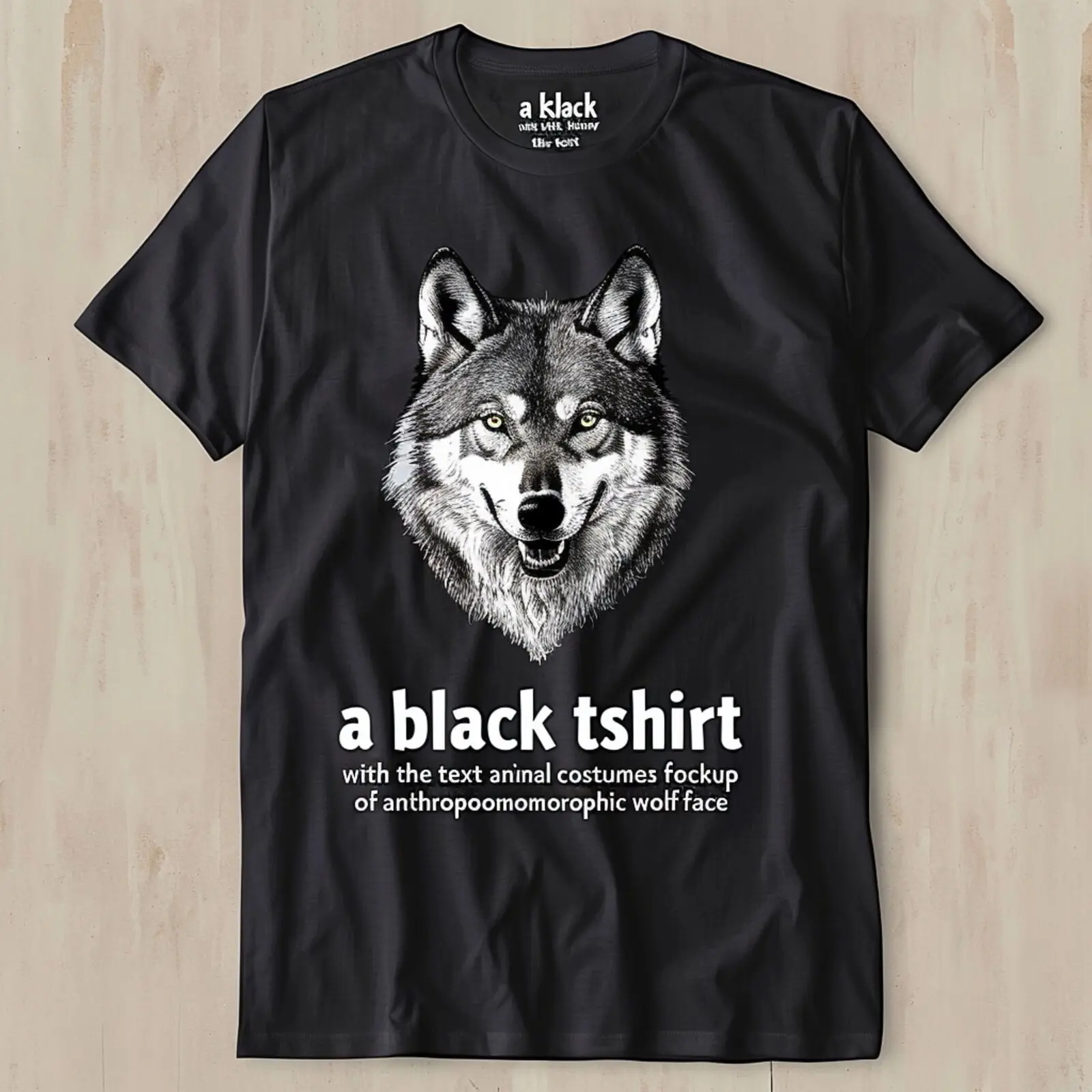 Hilarious Wolf Disguise Shirt Transform into a Friend in Black T Shirt