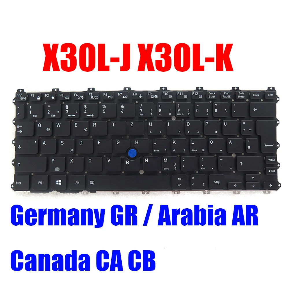 

AR CA GR Laptop Keyboard For Dynabook For Portege X30L-J X30L-K Germany Arabia Canada Black With Backlit