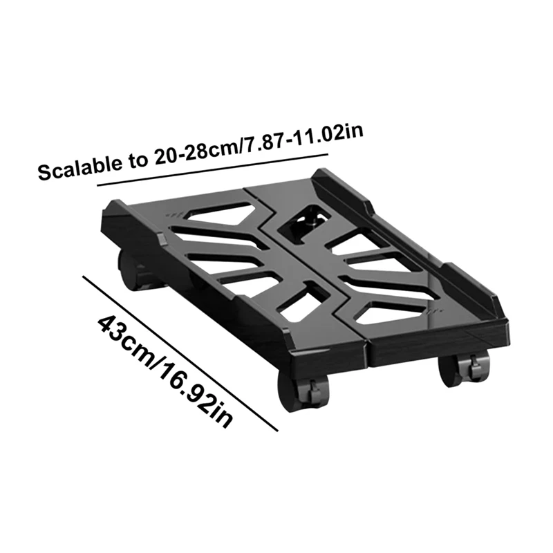 Computer-Turmständer, verstellbarer mobiler CPU-Ständer, CPU-Halter, PC-Turmständer mit rollenden Lenkrollen, PC-Boden-Riser-Ständer