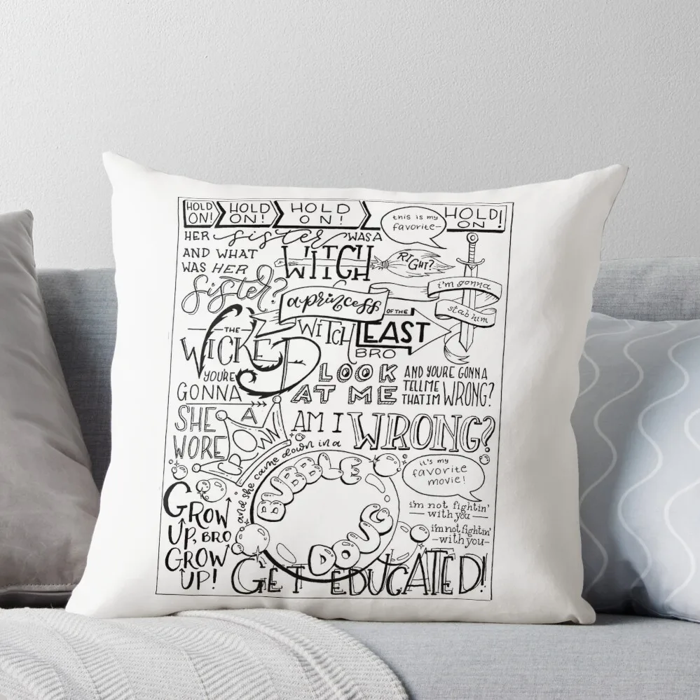 The Wicked Witch of the East Bro Hand Lettered Throw Pillow Pillowcases Bed Cushions Cushions Home Decor New year Sofa Cushions