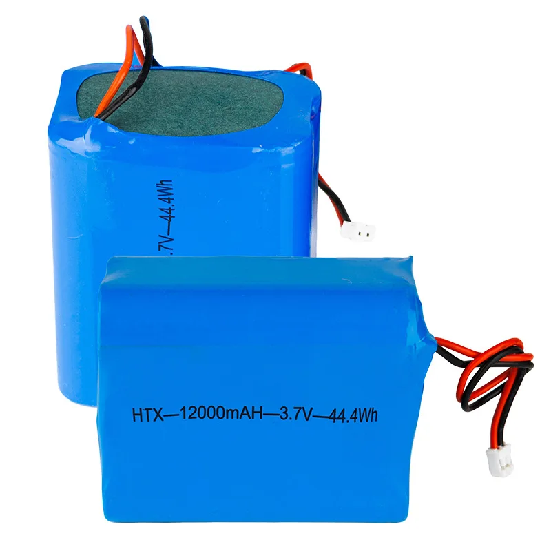 12000mAh 18650 3.7V Lithium Battery Pack In-Parallel PH 2.0 Plug for Solar Camera Replacement Storage Power Battery