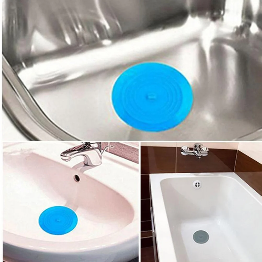 

Soft Adsorption Blue Silicone Sink Stopper Kitchen Bathroom Laundry Plug Drain Tub Long-Lasting Easy Clean Perfect Seal