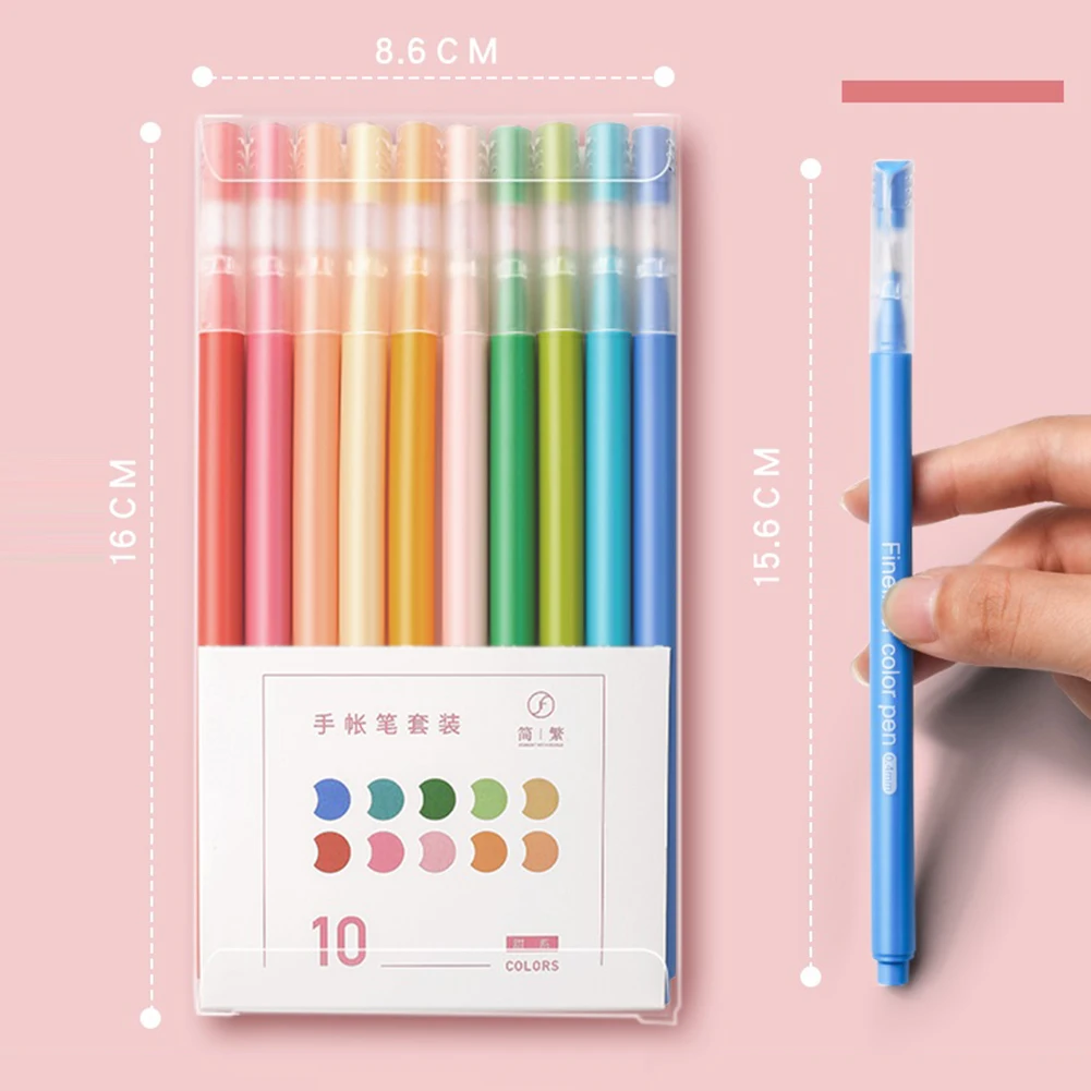 10 шт., разноцветные гелевые ручки для офиса и школы