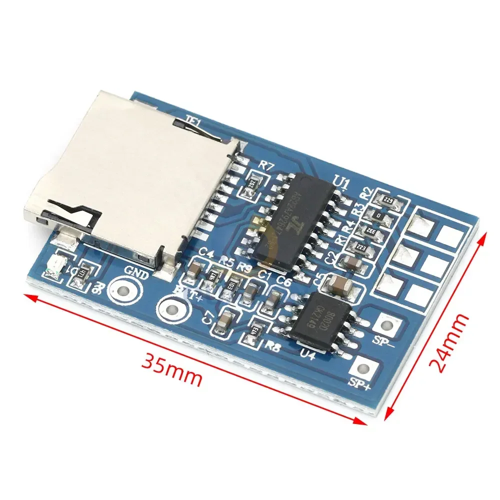 1 قطعة GPD2846A TF بطاقة MP3 فك مجلس 2 واط وحدة مكبر للصوت لاردوينو جنرال موتورز وحدة امدادات الطاقة