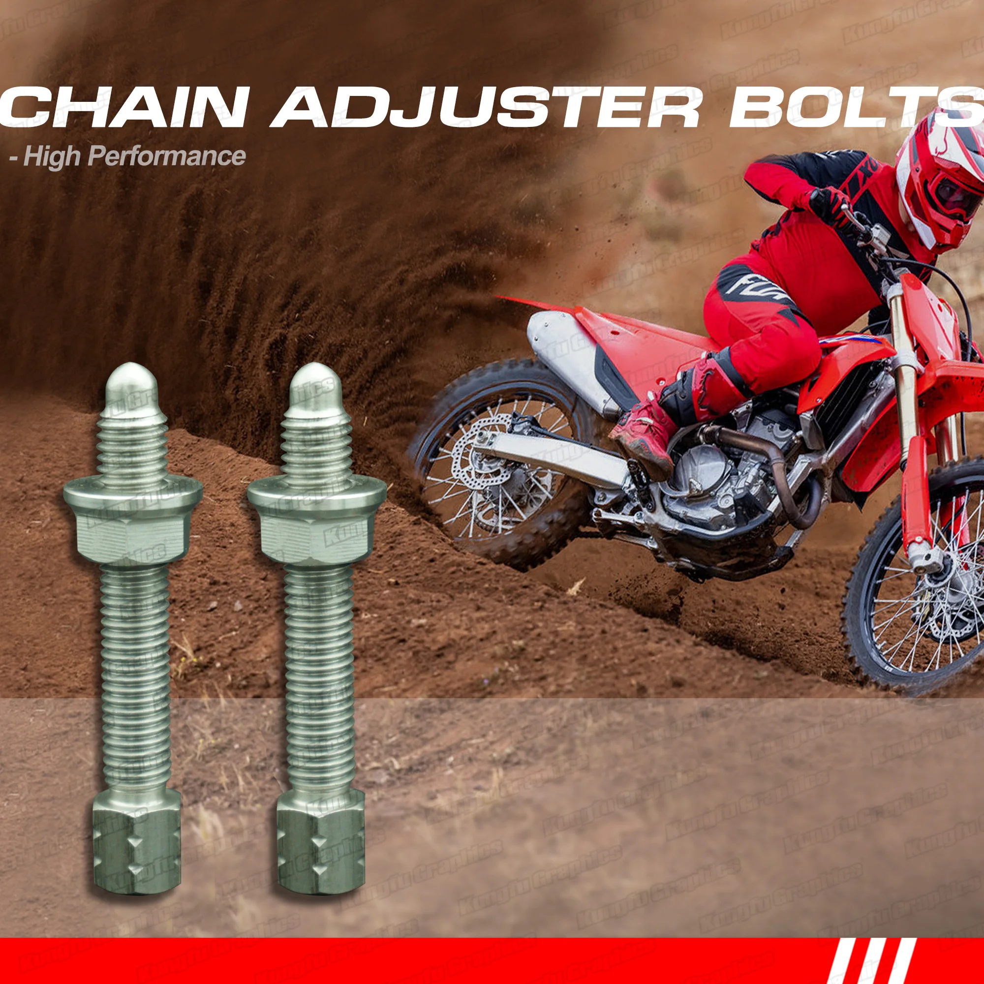 

Motorcycle Chain Adjuster Bolts Stainless Steel for Honda CR CRF Kawasaki KX KXF KLX Yamaha YZ YZF WR KTM SX SXF XC XCF EXC XCW