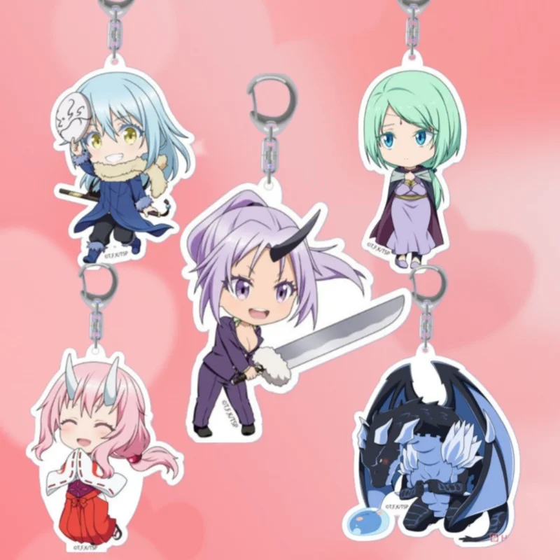 

Q Version Character Acrylic Keychain for That Time I Got Reincarnated As A Slime Rimuru Tempest Anime Decoration Collection