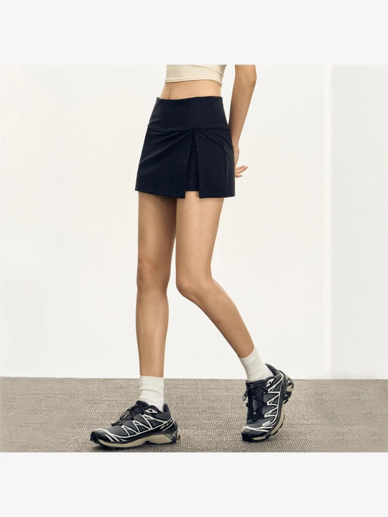 

American Sle Asymmetrical Fitn Skirt Women's Sport Yoga orts Spring Summer Autumn Badminton Gym Suit Side Split Anti-L...