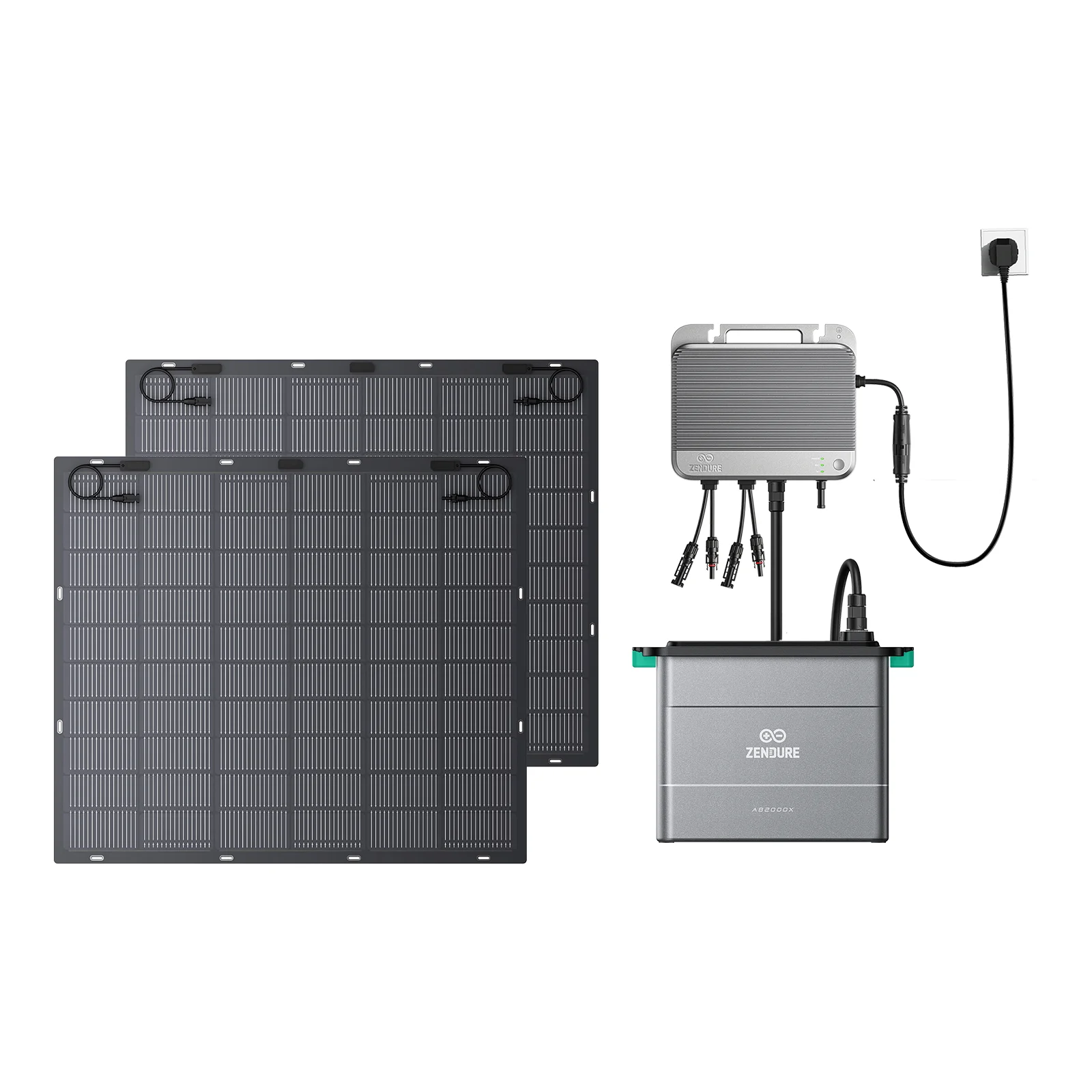 Zendure Solar Flow 800 Micro-omvormer voor balkon-energiecentrale, 1200W zonne-ingang, 800W AC in-/uitgang, weinig lichtproductie bij weinig licht, TOU-app.
