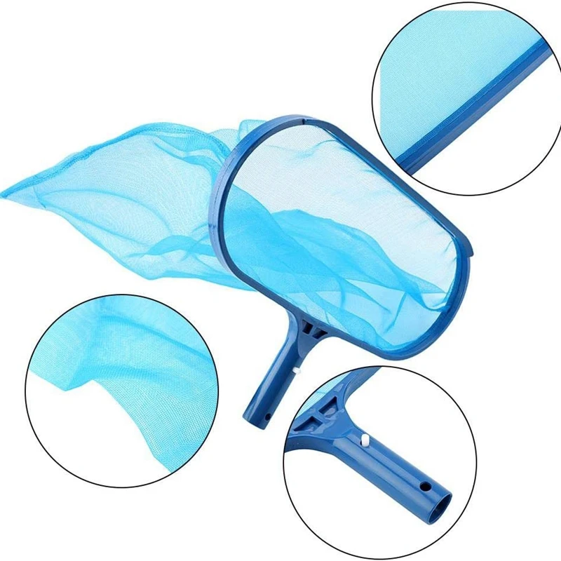 ミディアムファインメッシュのスキマーネット,ヘビーデューティー,ディープバッグ,RAkeと葉のスキマー,標準ポールに適合,2個