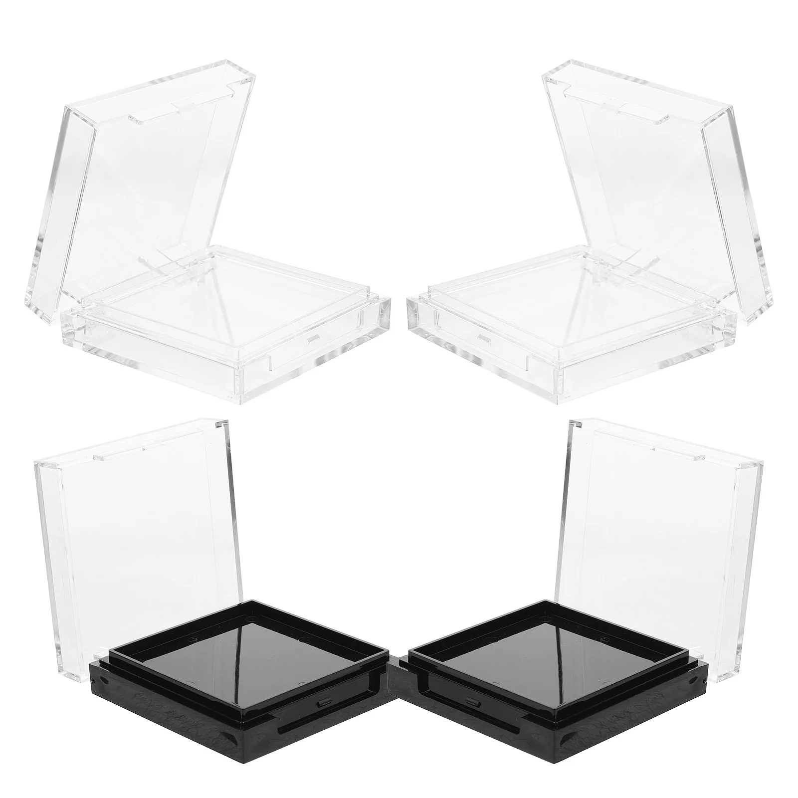 

4Pcs Nail Storage Organizer Box Thickened Transparent Fake Nail Display Case for Press on Nails Storage and Travel Use