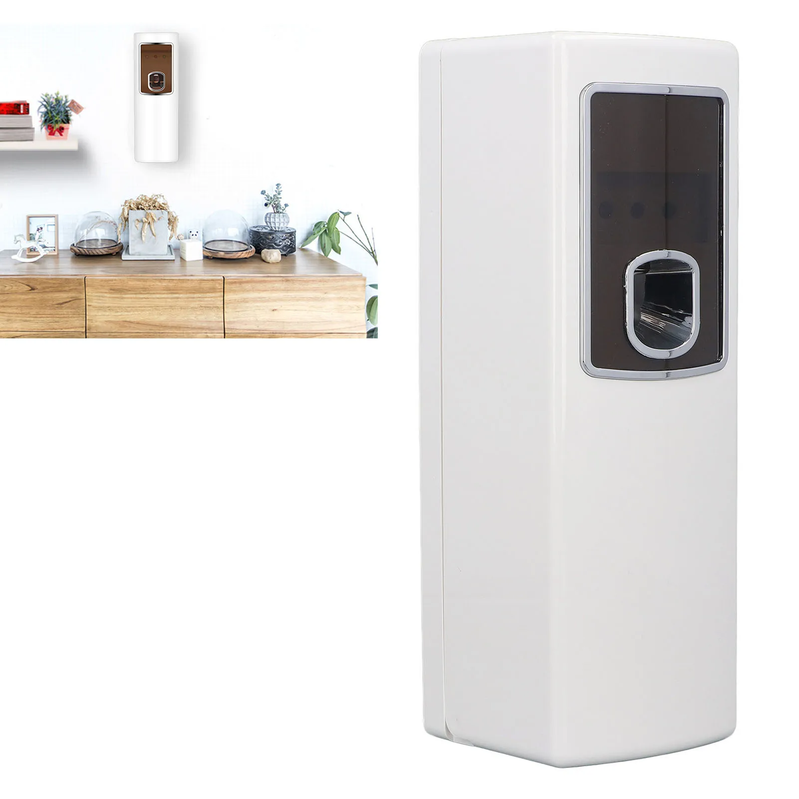 

Fragrance Dispenser, Automatic Aroma Dispenser Smart Timing Fragrance Air Sprayer for Indoor Standing Wall Mounting