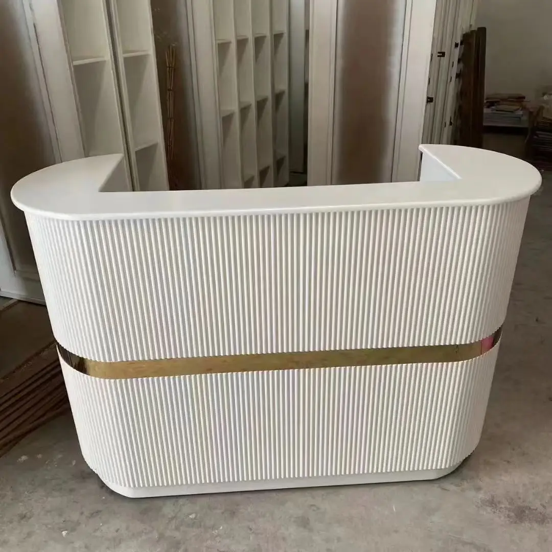 Reception Desks Modern Design Boutique Reception Counter Desk 120/150/180cm Available In Pink White Green For Beauty Salon Hotel