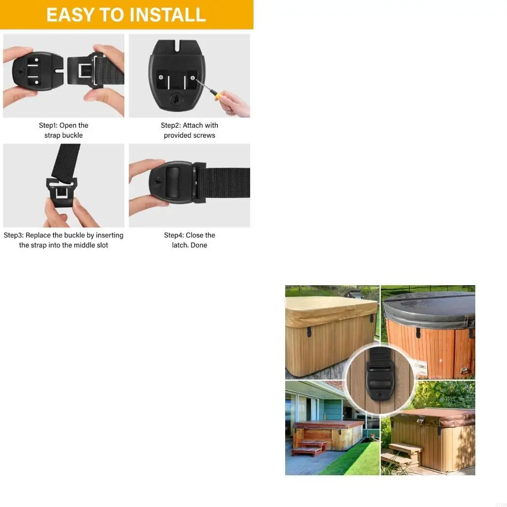 

Corrosion Resistant Spa Cover Clamp Stainless Steel Hardware Bath Tub Lock