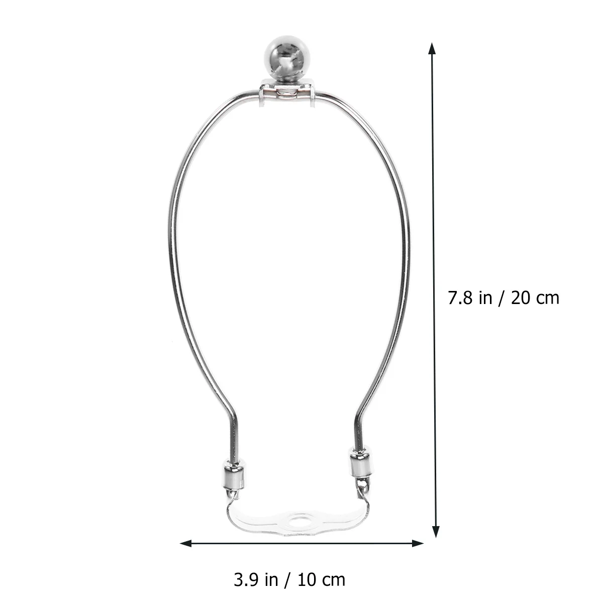 2 قطعة مطلي بالكروم القيثارة قوس 8 بوصة 205 مللي متر طويل القامة الفضة الحديد الجدول غطاء مصباح أرضي حامل ل كريستال مصباح المنزل مكتب القرن #2