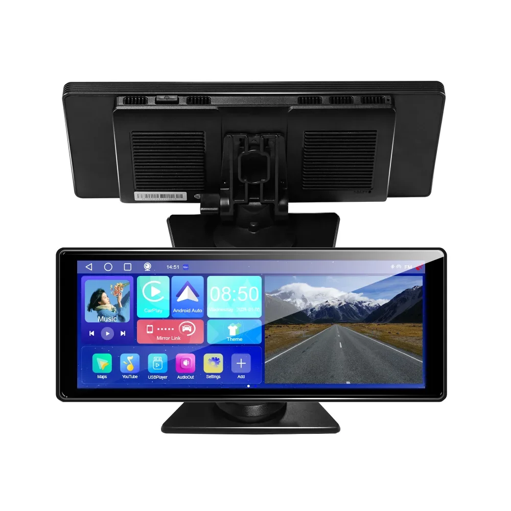 نظام أندرويد 4G WIFI 10.26 بوصة Carplay وAndroid Auto 4g Siri/google YouTube Assistant مشغل الوسائط المتعددة Adas Gps DVR