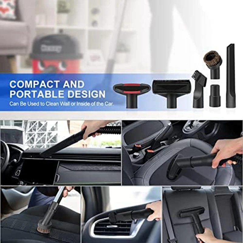 مجموعة ملحقات تفريغ شاملة ، 1-1 ، 4 بوصة ، محول خرطوم فراغي ، مبلل وجاف ، مكانس كهربائية بلاستيكية ، ملحقات بديلة ، 11