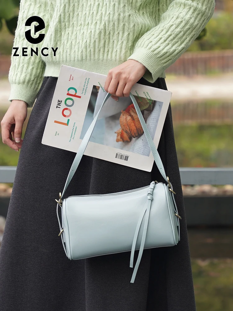 

Женская сумка через плечо Zency из натуральной кожи, модная сумка на плечо из воловьей кожи для поездок на работу, Bolsa Feminina, женские сумки для дам