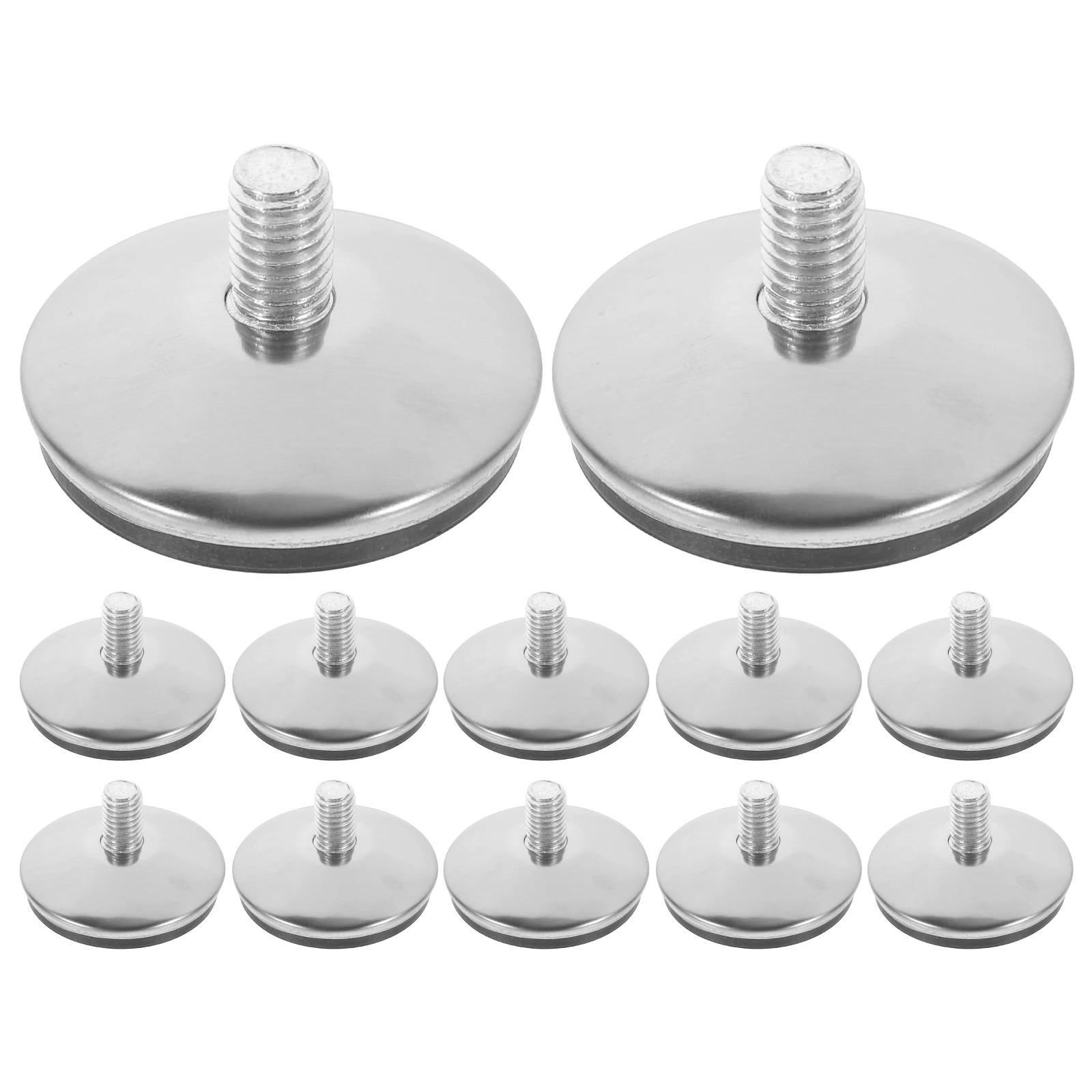 

12 pcs Furniture Feet Non Slip Pad Screw On Legs for Desk Table Chair Sofa M10 15 Long 50 Bottom Membrane Easy Install Home Use
