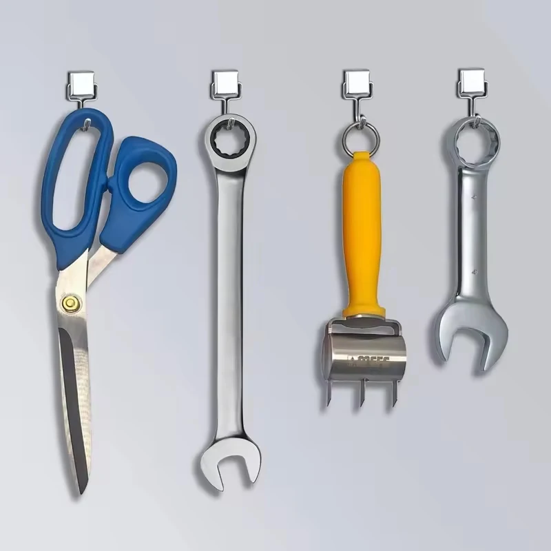 30Pcs Square Strong Magnetic Hooks Multi-Purpose Storage Hooks Home Kitchen Bar Storage Hooks Key Storage Hooks Bathroom Hangers image 2
