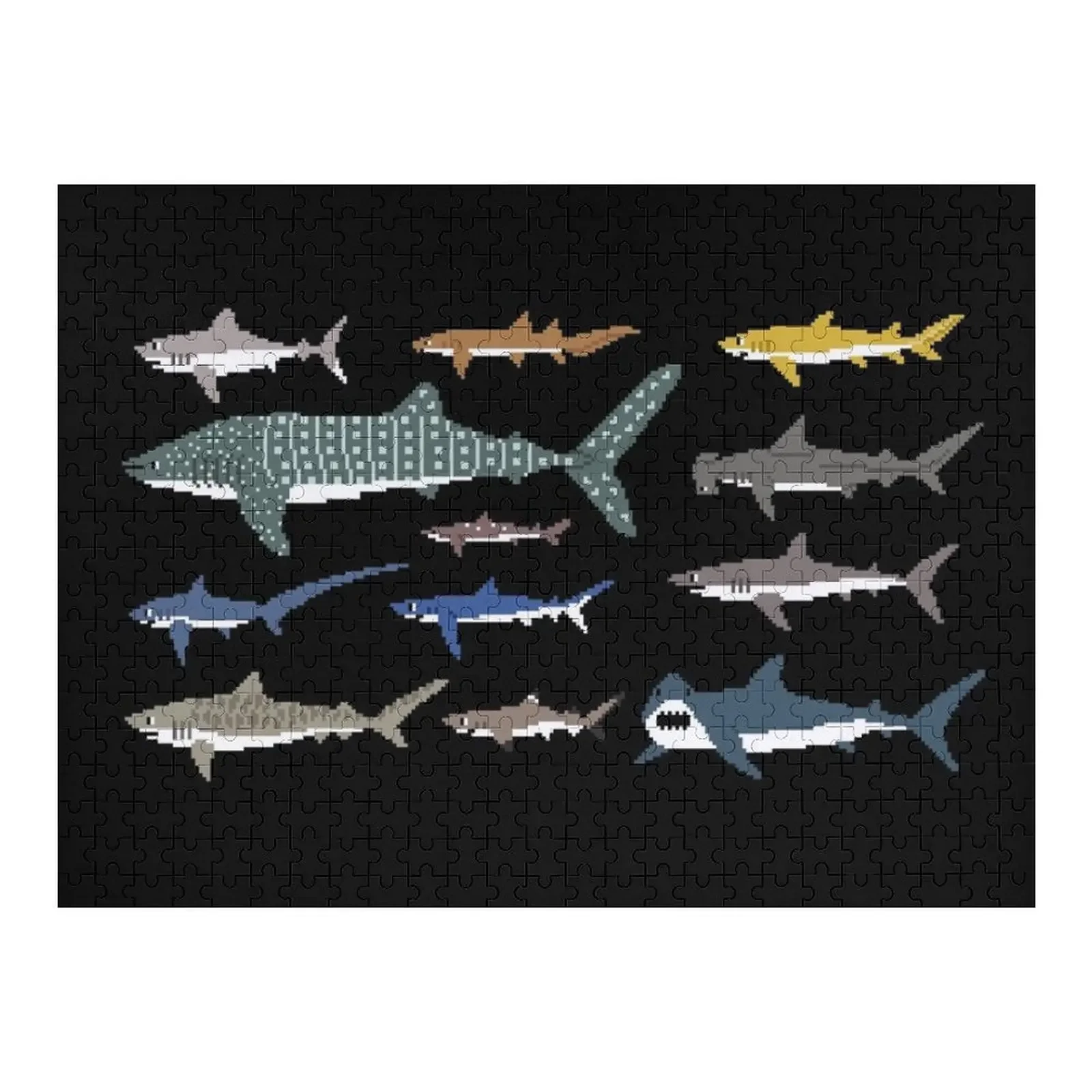 

Sharks - The Kids' Picture Show Jigsaw Puzzle Custom Wooden Name Personalized Animal Puzzle