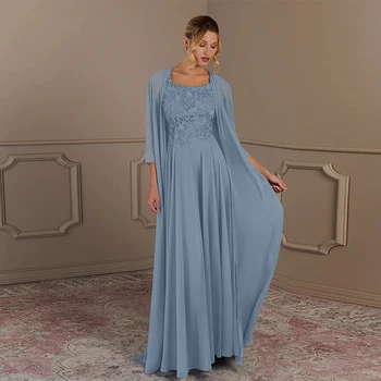 Robes trois quarts modernes pour mère de la mariée, avec dentelle, pour la plage, robes de soirée de mariage, nouvelle collection été 2024