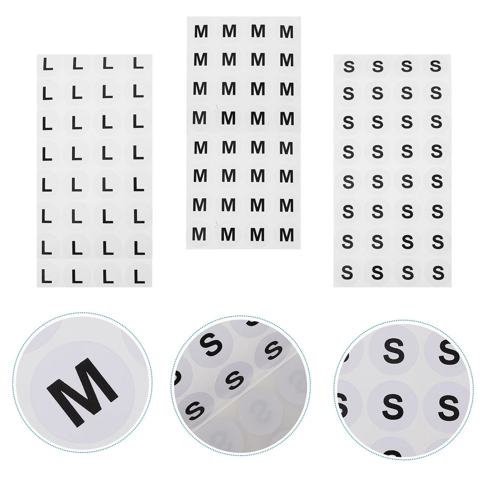 

1500 шт. круглые самоклеящиеся наклейки с размерами одежды, наклейки с этикетками для одежды, наклейка с этикеткой для одежды