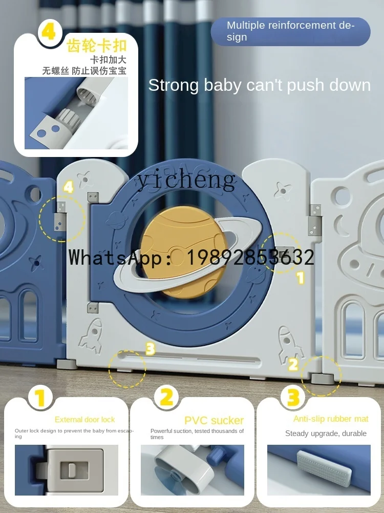 AE Rejilla protectora Bebé Interior Juego en casa Circunferencia del piso Niños