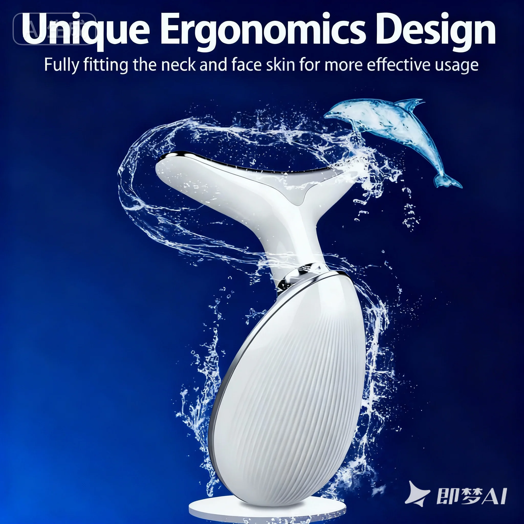 أداة نحت الوجه، مدلك الرقبة والوجه، جهاز محمول 7 في 1 للعناية اليومية بالبشرة، أبيض