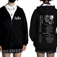 Hot Sale Ado World Tour 2025 Hibana Zipper Hoodie Men Women Fashion Japanese Style Zip Up Jacket Unisex Vintage Casual Hoodies