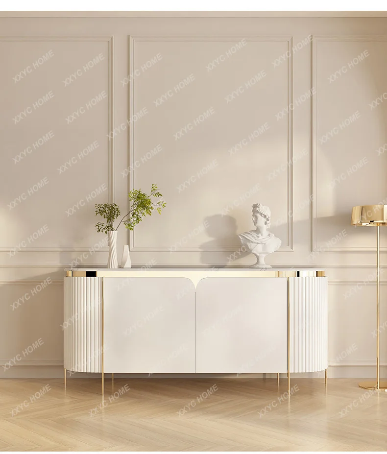 

Modern Simple Marble Dining Side Table Entrance Cabinet Sideboard Partition Decorative Cabinet Entry Storage Cabinet FT