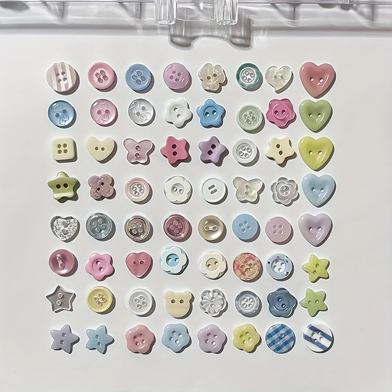 

10-100pcs Korean style Cream Color Plastic Buttons Crafts DIY Scrapbooking Cute Sewing Button Apparel Accessories Randomly