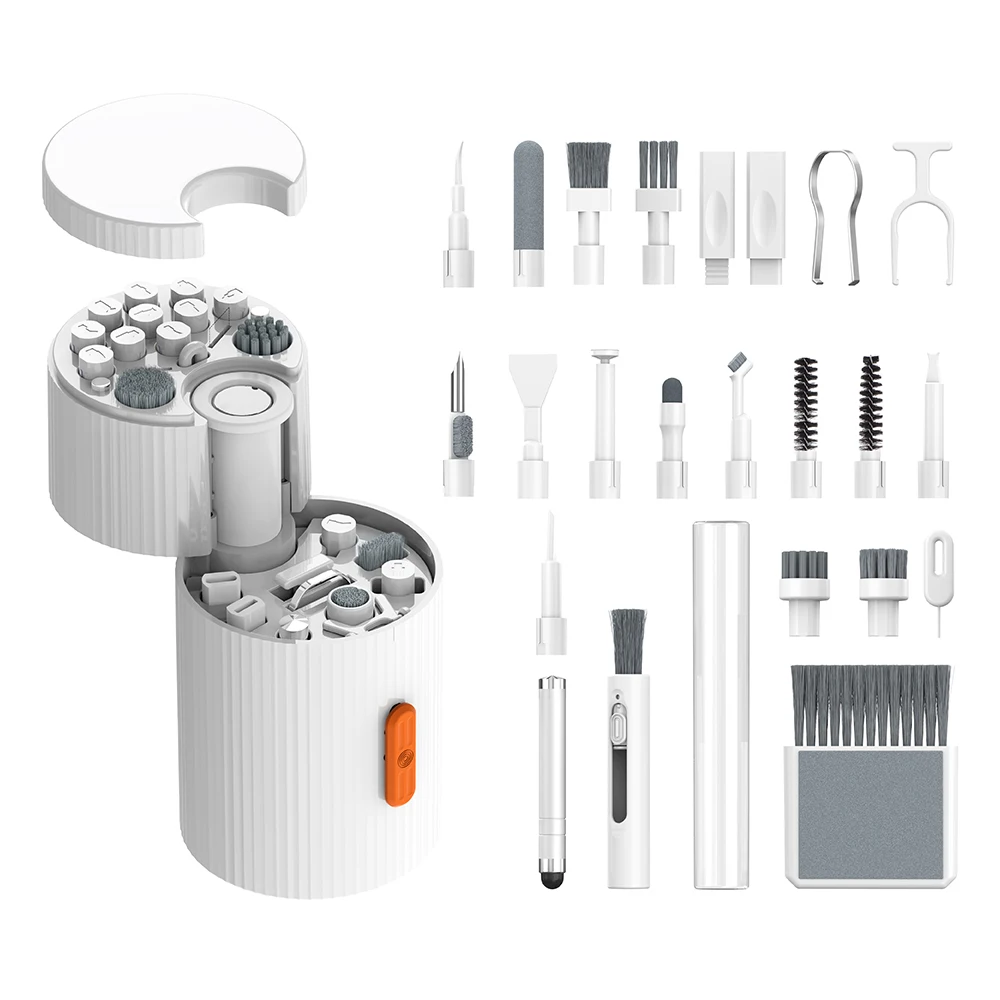 33-in-1 magnetisches, drehbares Reinigungsset für iPhone, Laptop, Kamera, Tastatur und Tastenkappen – vielseitiges, tiefenreinigendes Set.
