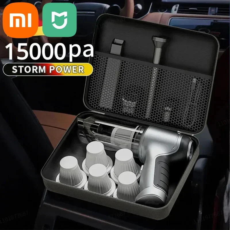 Xiaomi Mijia Car Wireless Vacuum Cleaner Strong Suction Handheld Wet Dry Auto Vacuum Home & Car Dual Use Mini Home Appliance