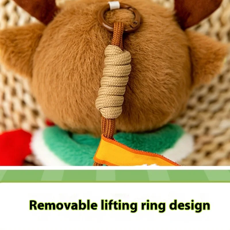 Porte-clés en peluche arbre de noël mignon pour fille, pendentif d'élan pour sac à dos, réveillon de noël, décoration de voiture de haute qualité, cadeau de noël