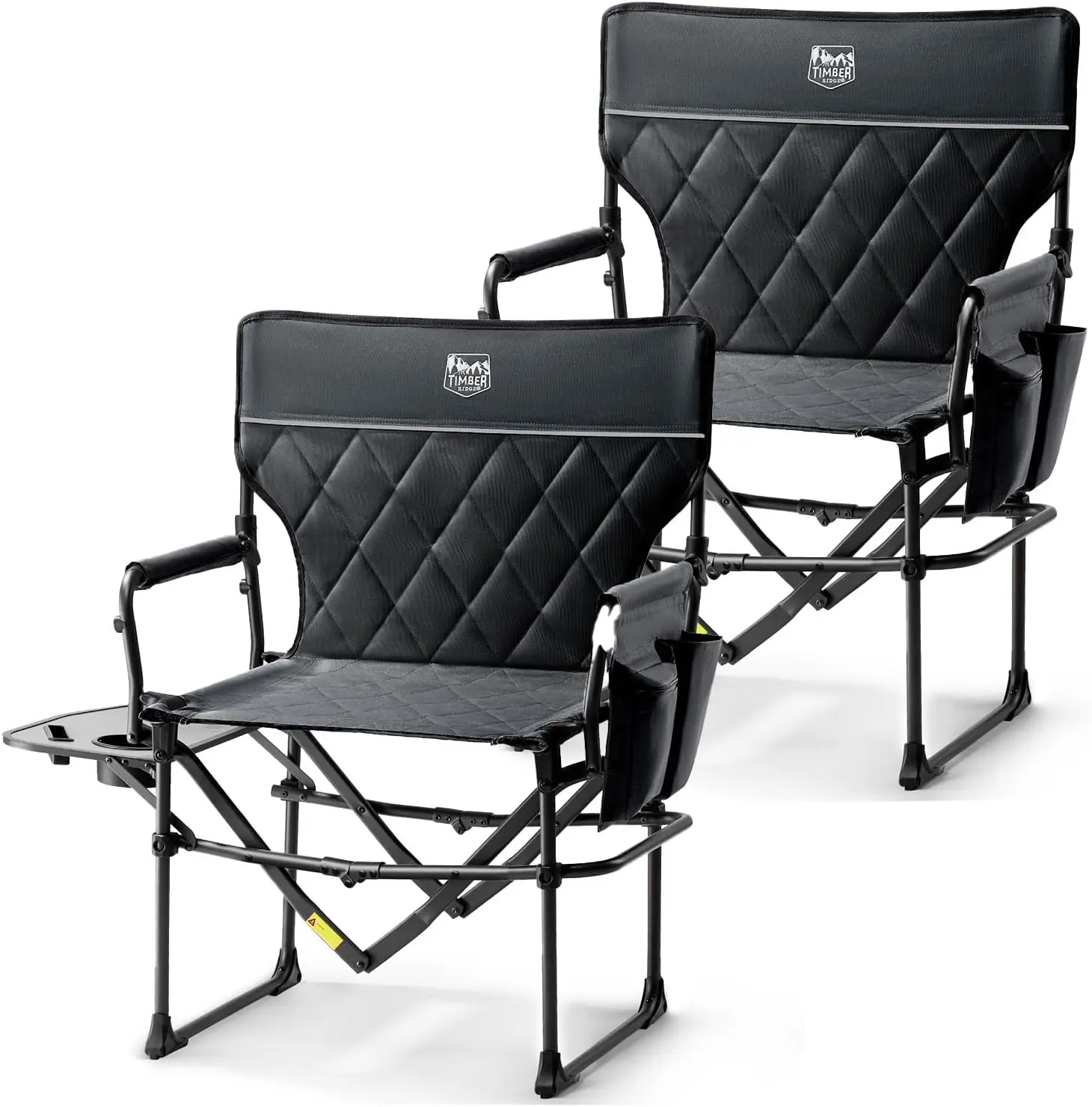 400lbs Heavy Duty Camping Chair Portable Directors Chair | Folding Camp Chair with Side Table & Pocket Compact Size for Outdoor,