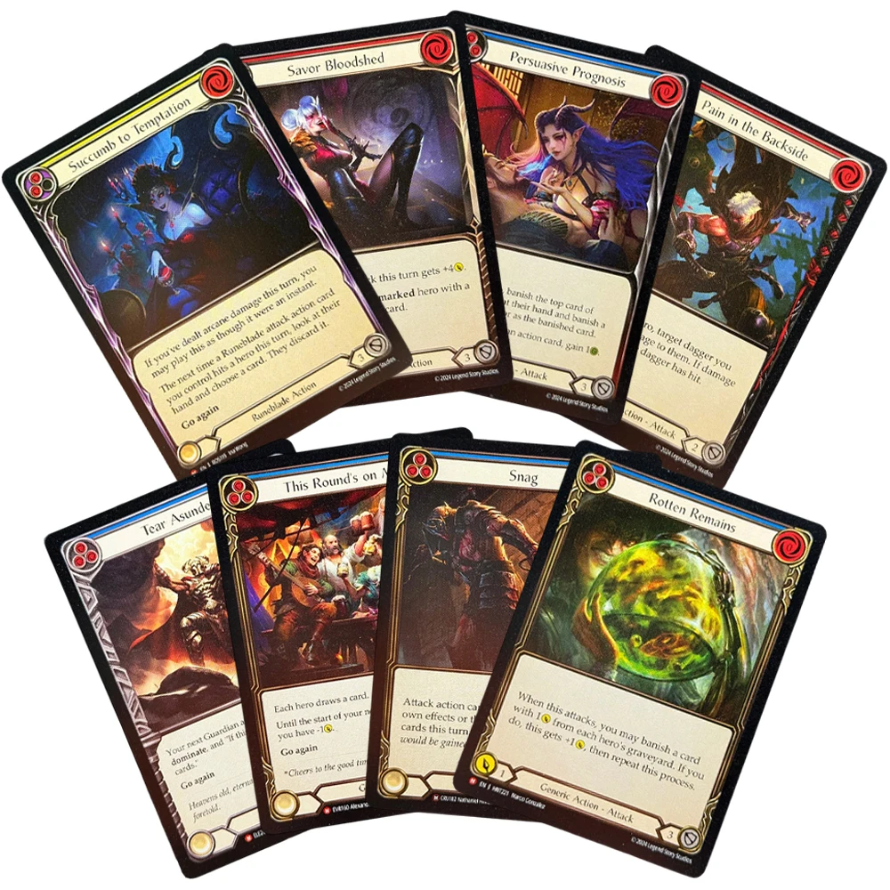 Tarjeta Proxy FAB, Tarjeta de Colección Regular, Sin Funda, Truce Tear Asunder, Savor Bloodshed, Rotten Remains, Tarjeta TCG, Juego de Mesa, Juguete, Regalo
