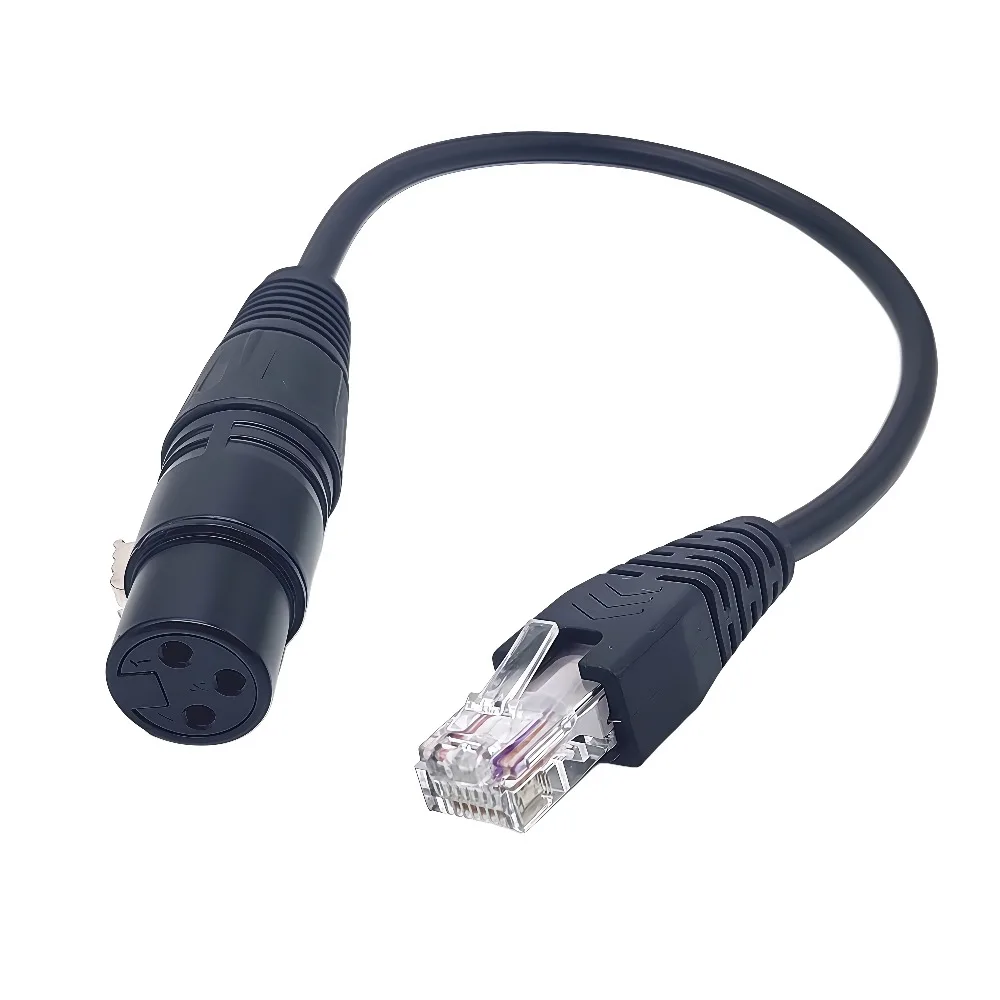 3pin XLR Male / Female to RJ45 Network Connector Adapter Converter Cable for Microphone Behringer Speaker Systems and Radio