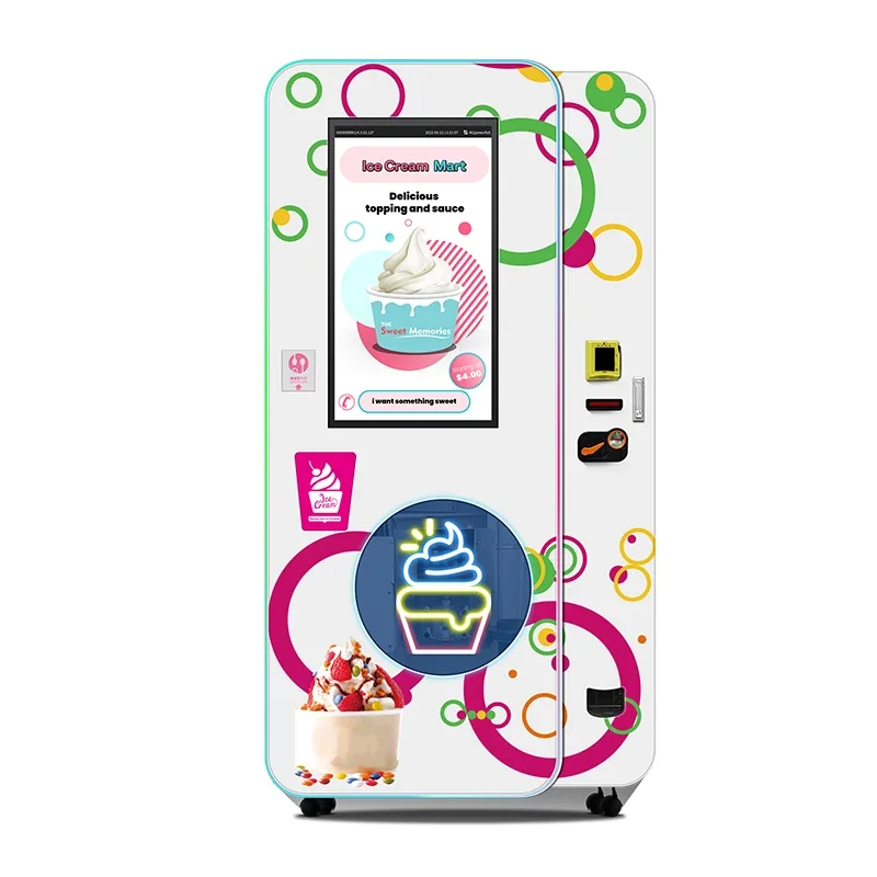 Haloo New Soft Ice Cream Style Vending Machine Yogurt Machine Smoothie Machine Manufacturer