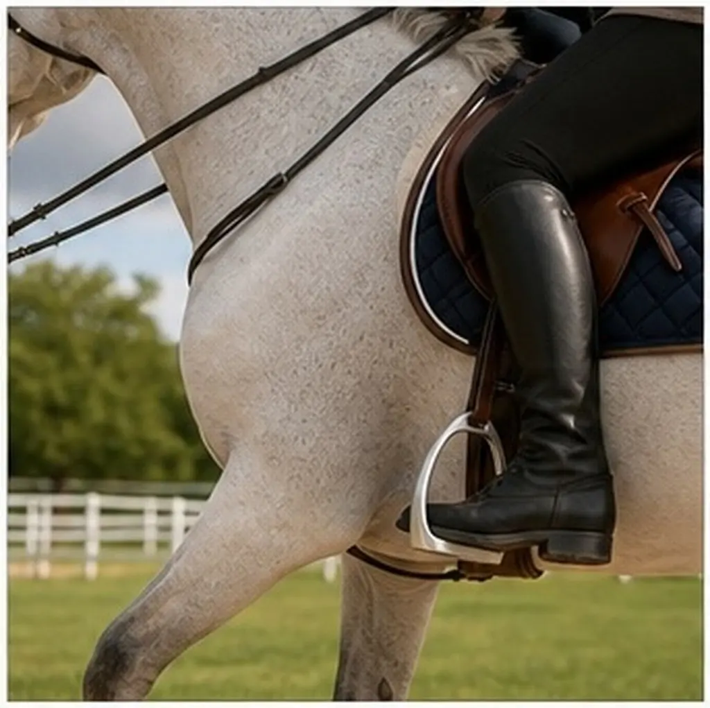 1Pair Horse Stirrup Equestrian Equipment High Strength Aluminum Alloy Non Slip Safety English Saddle Riding Tools Track