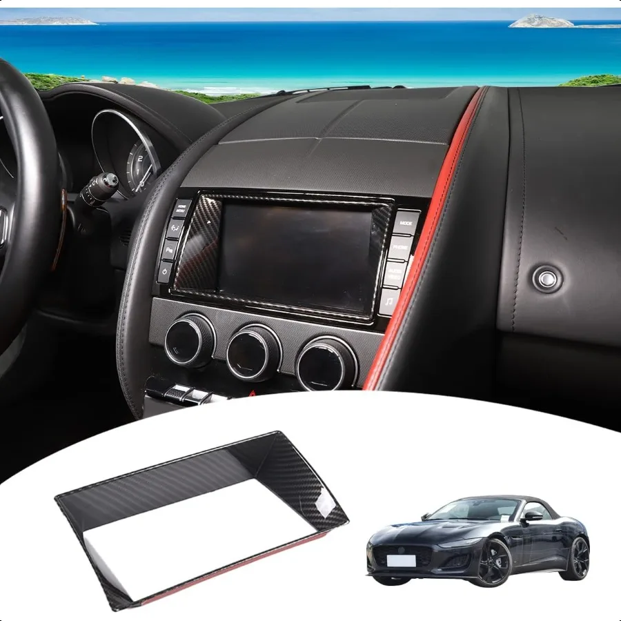 

Car Dashboard GPS Navigation Panel Frame For Jaguar FType 20132024 Central Navigation Screen Panel TrimMultimedia Control Scree